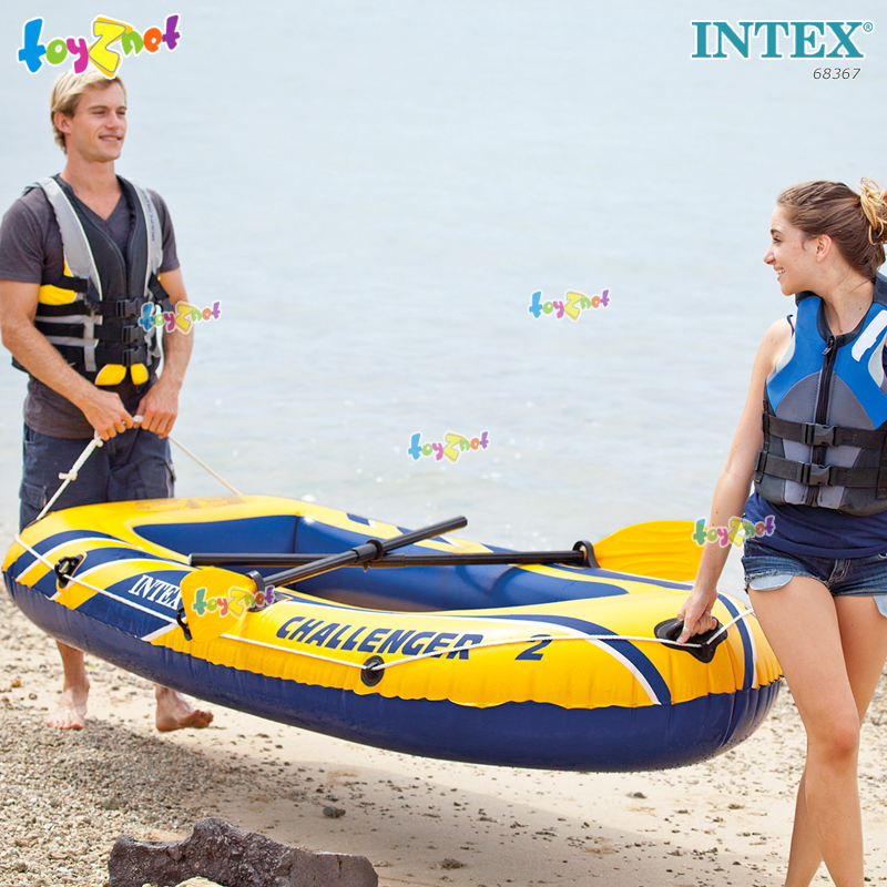Intex Challenger 2 w/1.22m French Oars & DQI Air Pump no.68367