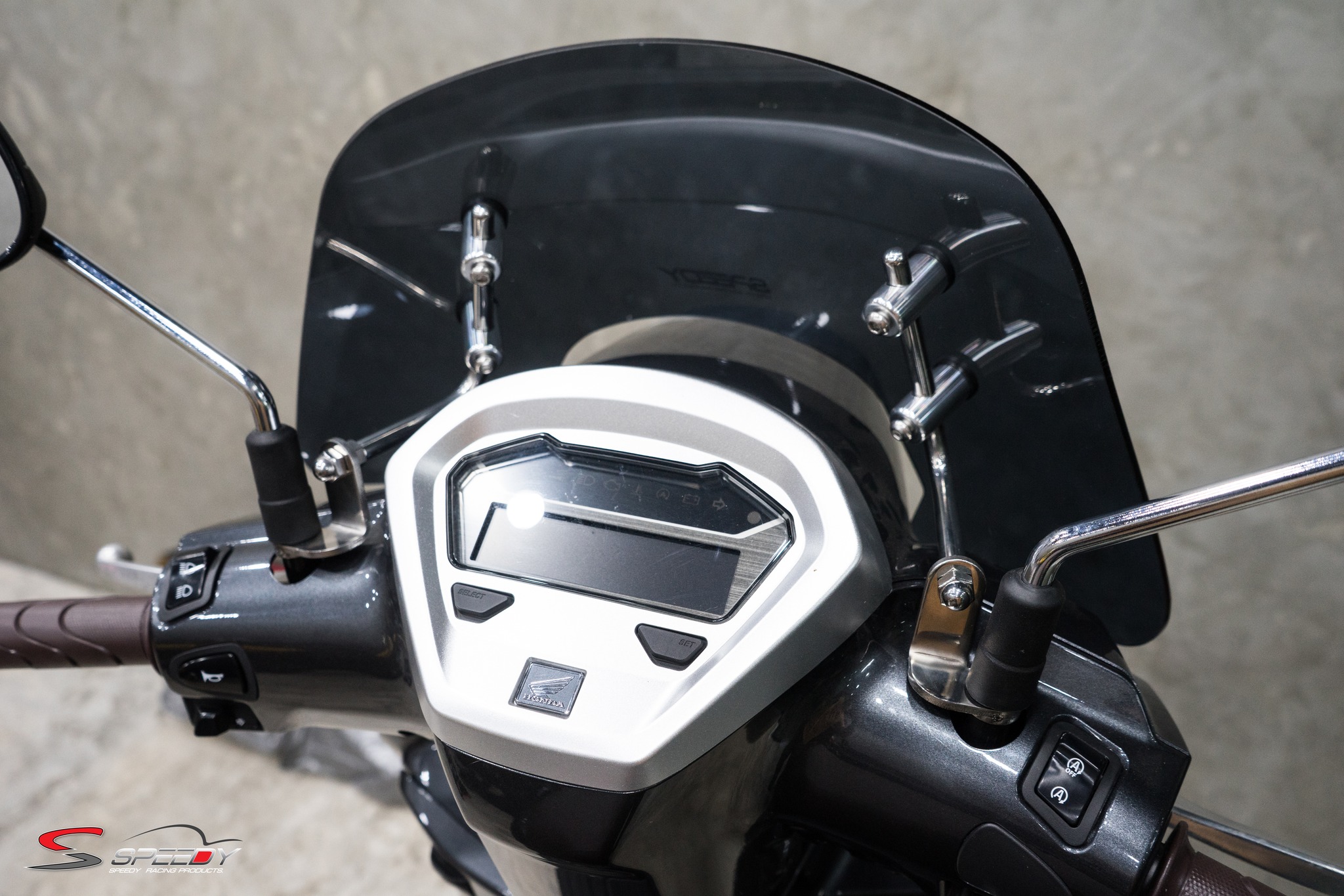 บังไมล์-ชิลล์หน้า + ขายึดรูกระจก (สแตนเลส) SPEEDY GIORNO+