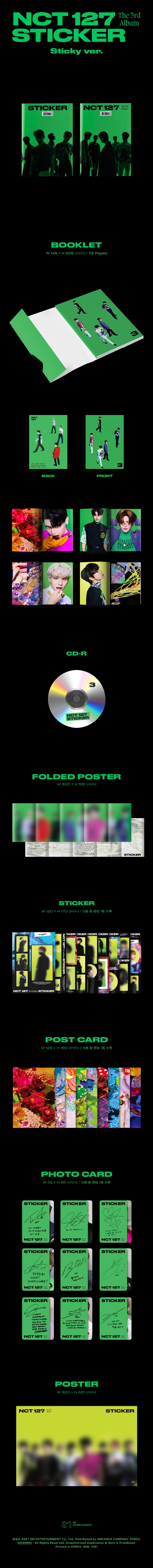 [PRE-ORDER] NCT 127 - 3rd Album "Sticker" (Sticky Ver.)