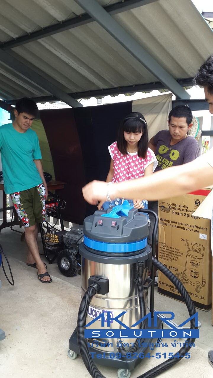 งานติดตั้งปั๊มลมในร้านคาร์แคร์ราชบุรี