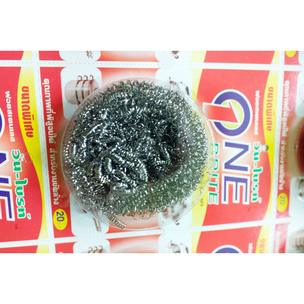 ฝอยเลส 14ชิ้น วันไบร์ทแดงแผงฉีก