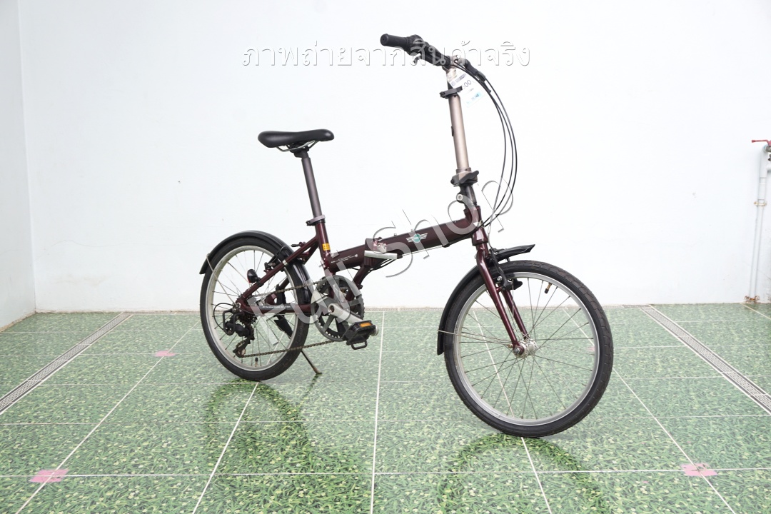 จักรยานพับได้ญี่ปุ่น - ล้อ 20 นิ้ว - มีเกียร์ - อลูมิเนียม - Mini Cooper - สีแดง [จักรยานมือสอง]