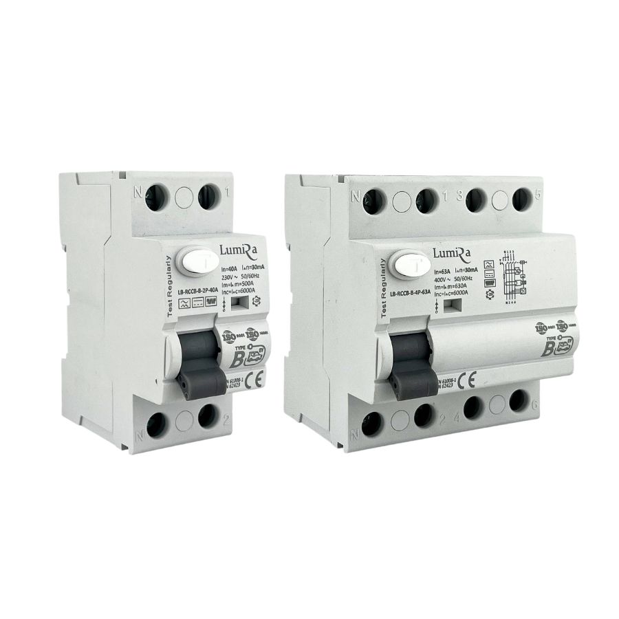 LUMIRA RCCB-TYPE B 40A, 63A | เครื่องตัดวงจรใช้กระแสเหลือ Circuit Breaker For EV Charger