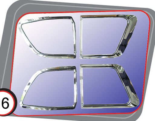 ครอบไฟท้ายโครเมี่ยม TOYOTA FORTUNER 09-11