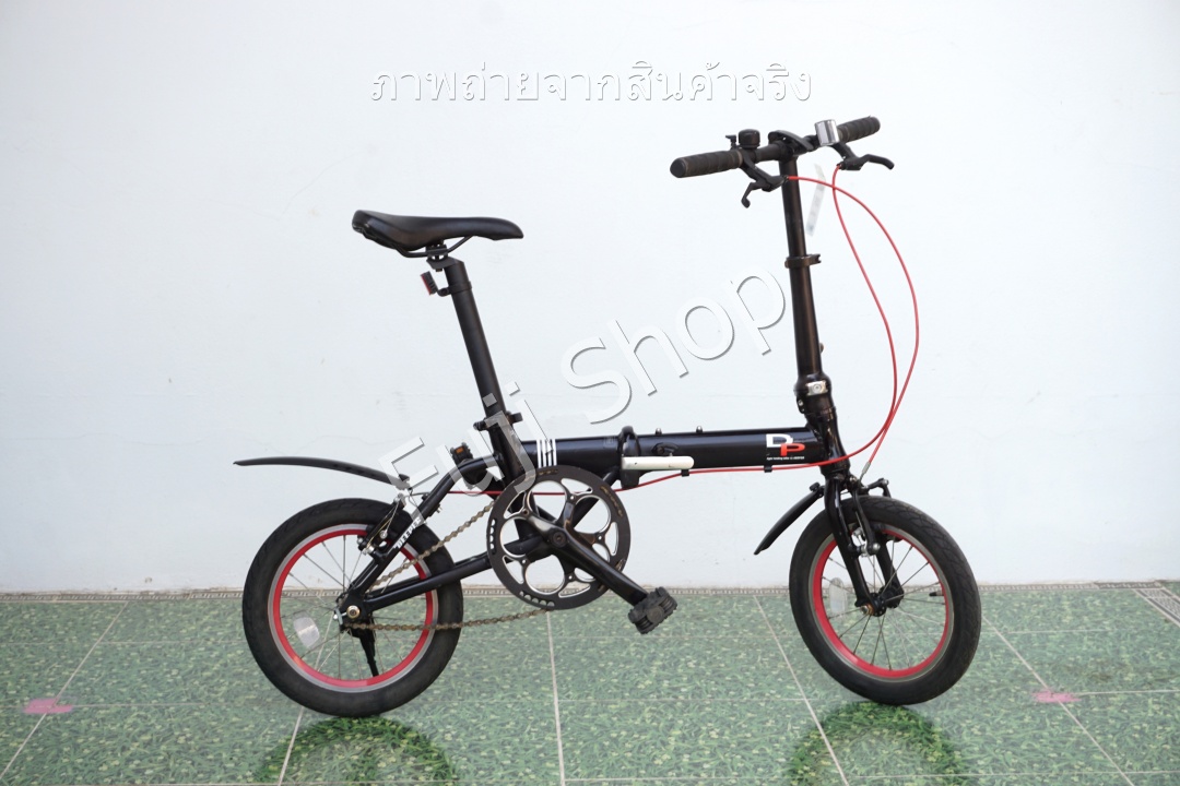 จักรยานพับได้ญี่ปุ่น - ล้อ 14 นิ้ว - ไม่มีเกียร์ - อลูมิเนียม - Deeper DE-Light8 - สีดำ [จักรยานมือสอง]