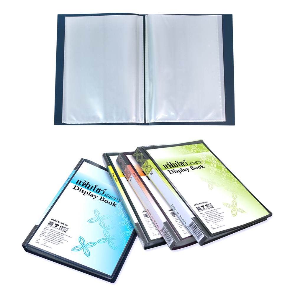 Display Books A5 40 pockets with Clear Front Pocket for Title Page