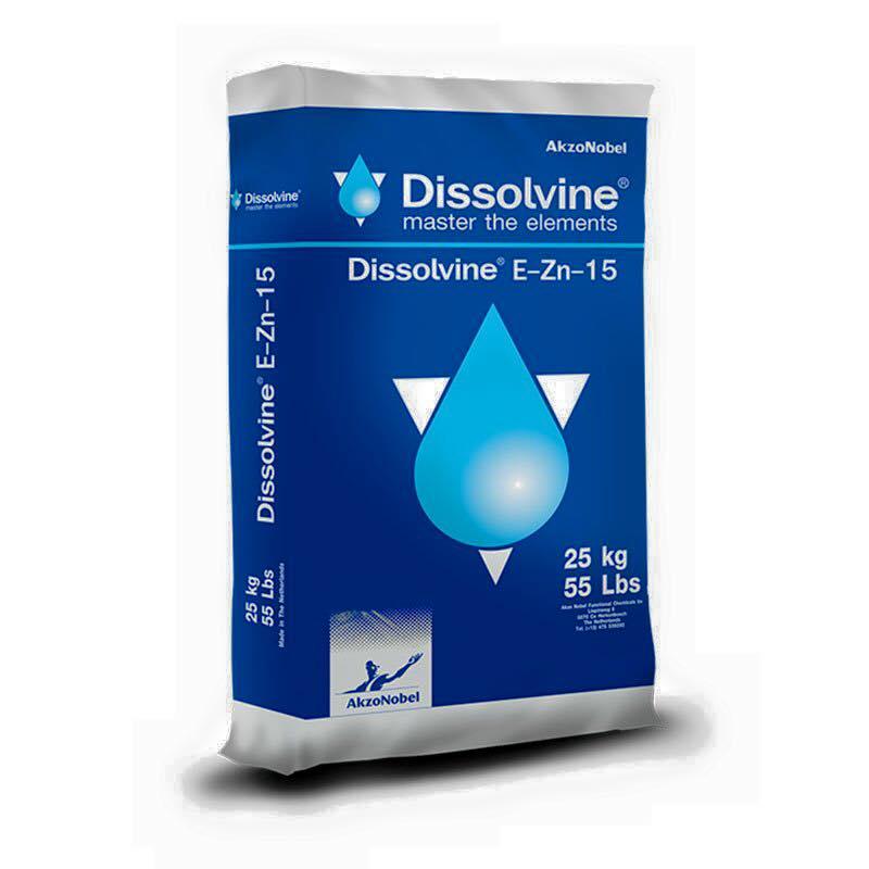 [25KG] ธาตุสังกะสี(ซิงค์)คีเลตอีดีทีเอ 15% Dissolvine E-ZN-15 (EDTA Zn 15%; Aczonobel Netherland) บรรจุ 25 กิโลกรัม
