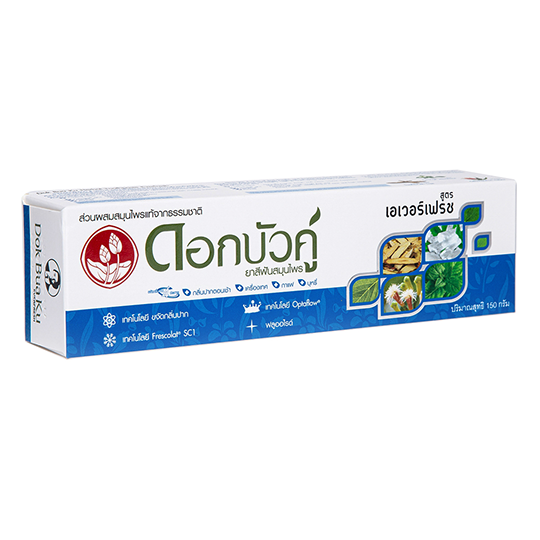 ยาสีฟัน ดอกบัวคู่ สูตรเอเวอร์เฟรช 150 กรัม