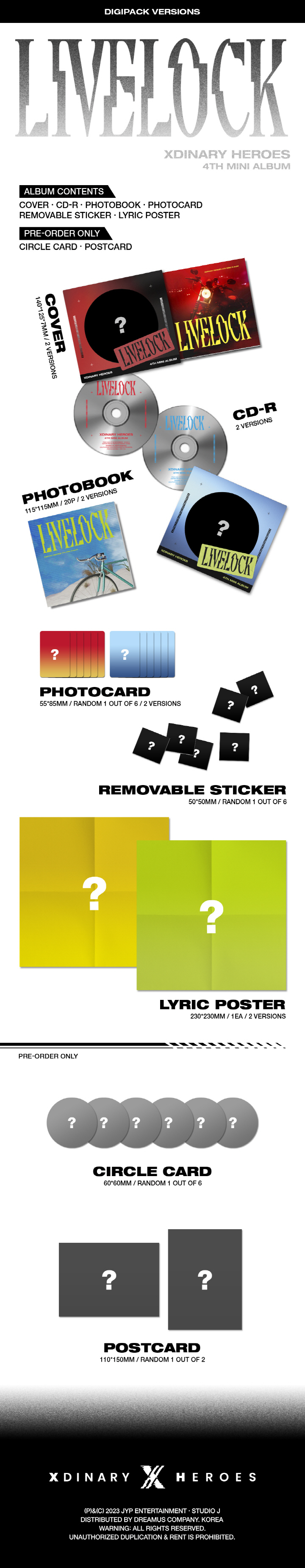 [PRE-ORDER] Xdinary Heroes - 4th Mini Album "Livelock" (Digipack ver.)