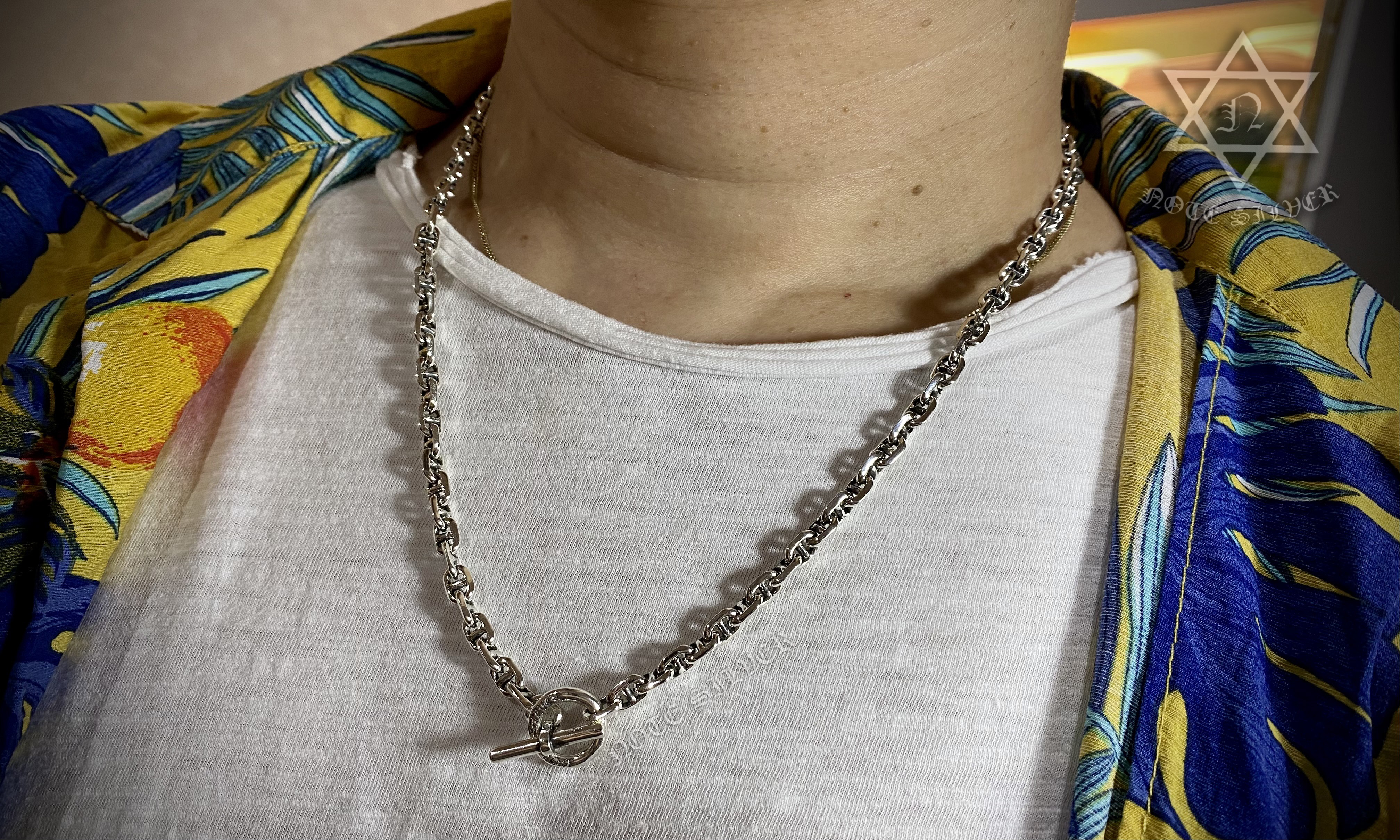 สร้อยคอเงินแท้ ลายโซ่อิตาลี Size L Sterling Silver 925 NSNL3344