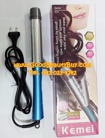 เครื่องม้วนผม โรลม้วนผมไฟฟ้า รุ่นใหม่ล่าสุด แกนลอนใหญ่ พิเศษด้วยระบบไอน้ำ (KEMEI รุ่น KM-300)