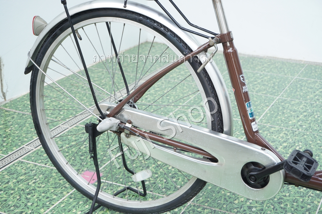 จักรยานแม่บ้านญี่ปุ่น - ล้อ 22 / 26 นิ้ว - เกียร์ดุม 3 สปีด - สีน้ำตาล [จักรยานมือสอง]
