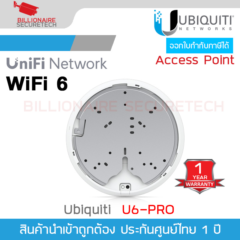 UBIQUITI U6-PRO Access Point UniFi WiFI 6 (AX) 5.3Gbps , 1 Port Lan Gigabit , MINO 4x4 Dual Band BY BILLIONAIRE SECURETECH U6-PRO