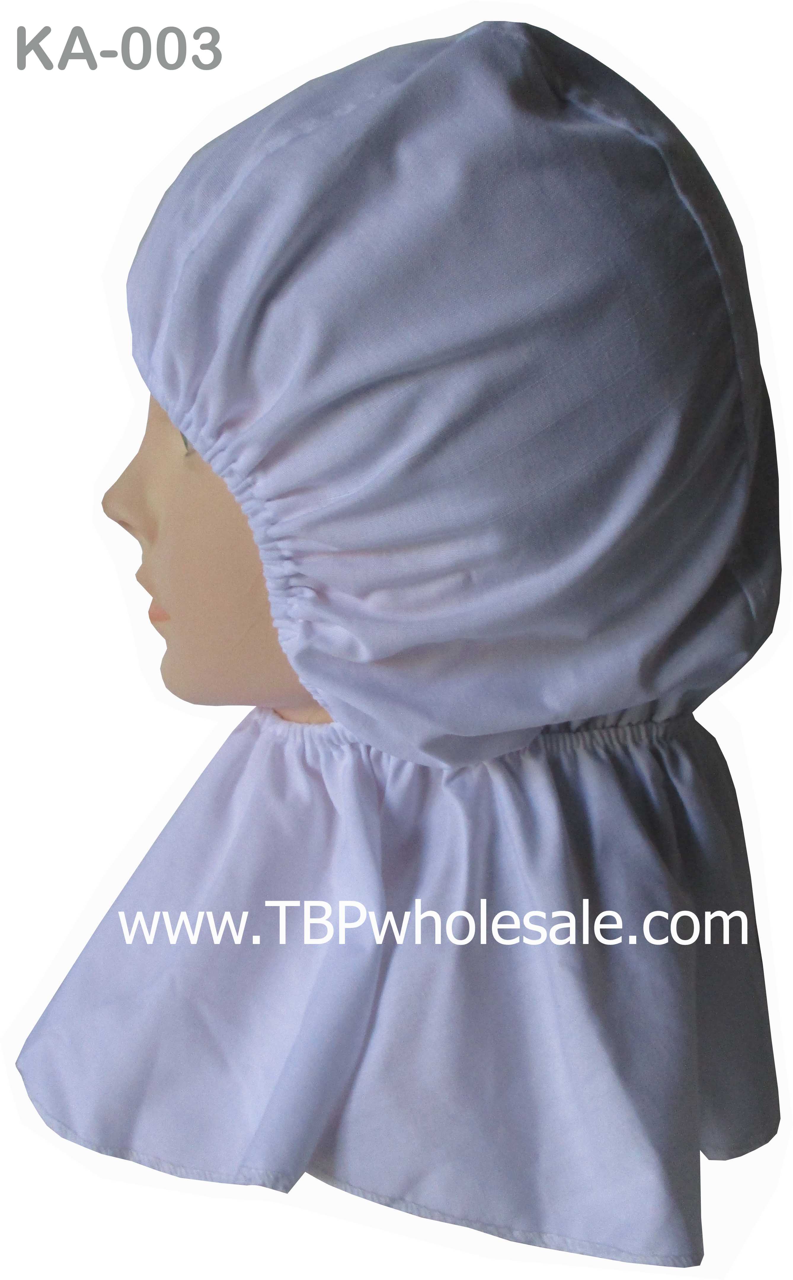 KA-003===ราคาส่ง 95 บาท ขั้นต่ำ 100 ใบ หมวกคลุมบ่า ผ้าทั้งใบแบบสวมลงมา กรอบหน้าและรอบคอเป็นยางยืด สนใจติดต่อ 0810110084/023972066