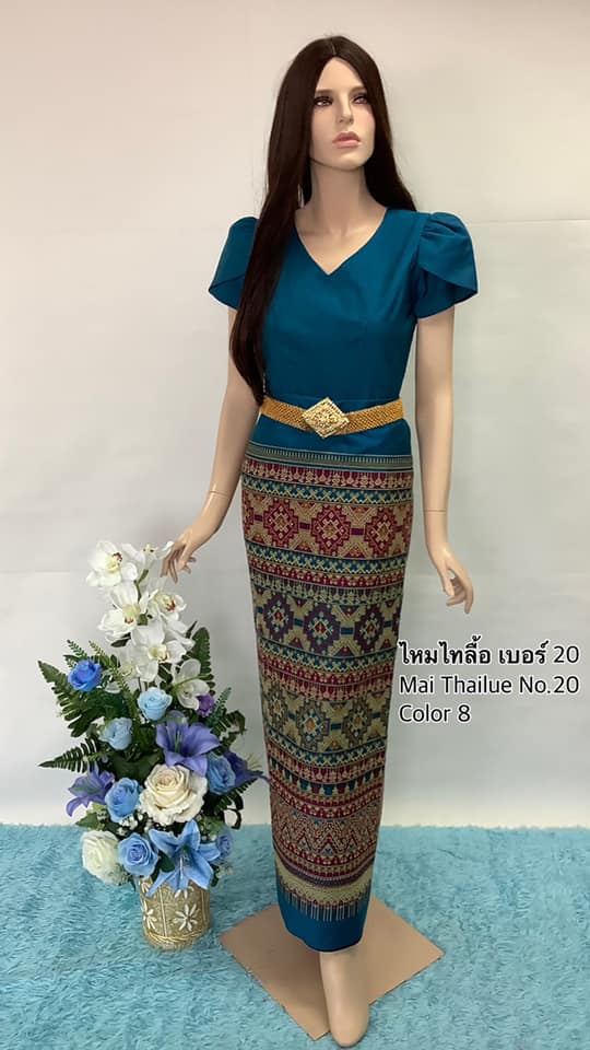 21C-01 ผ้าไหม ผ้าถุงยังไม่เย็บ เนื้อดี ทอแน่น ขนาดชิ้นล่ะ 2 หลา เหมาะสำหรับ ตัดชุด ผ้าถุงไหม ผ้าซิ่นไหม ผ้าไหมรับไหว้