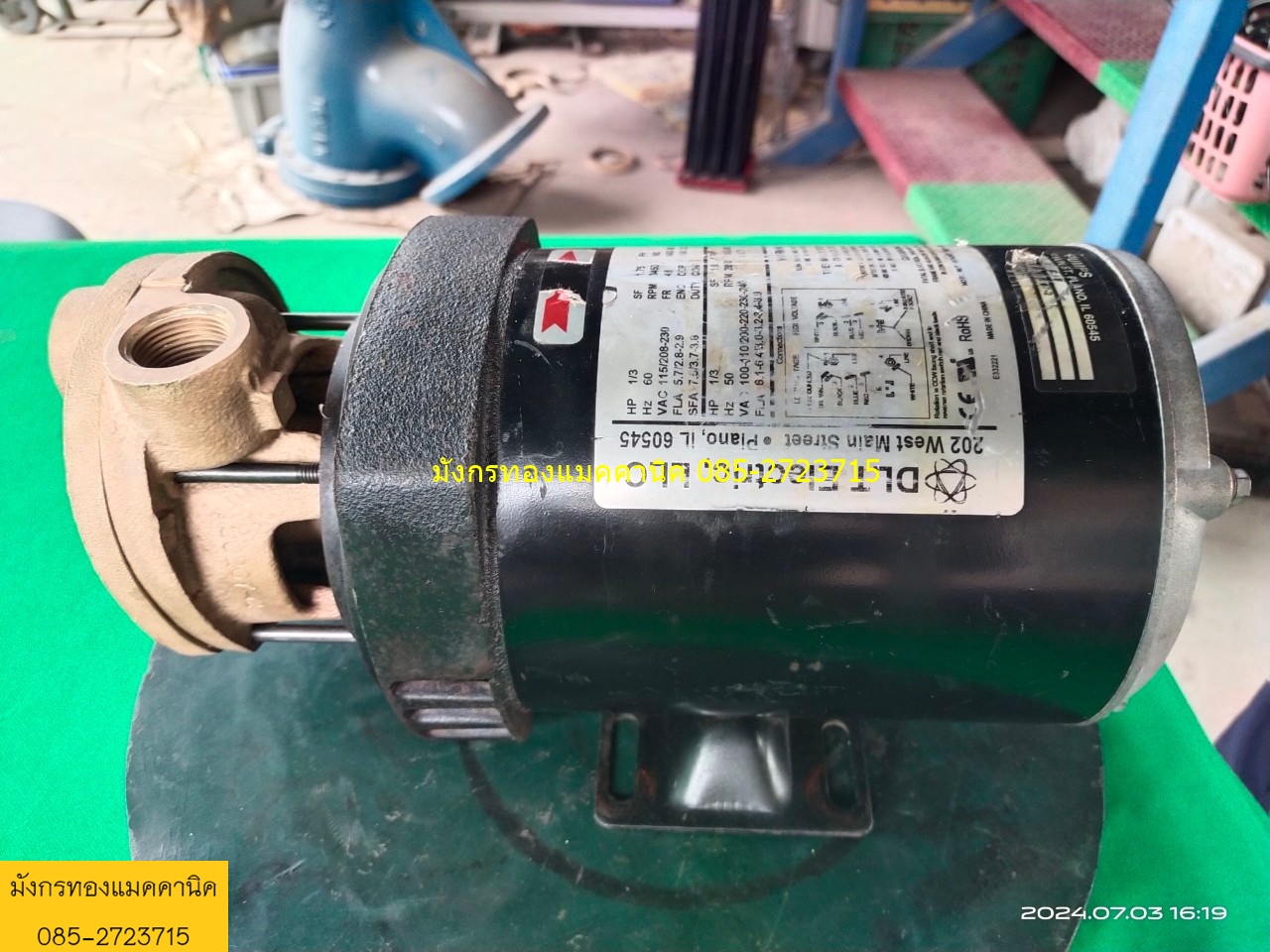 ปั๊มน้ำ ปั๊มอเนกประสงค์หัวปั๊มทองเหลือง ขนาด 250 วัตต์ ใช้ไฟบ้าน 220V ท่อน้ำเข้าออก 3/4นิ้ว