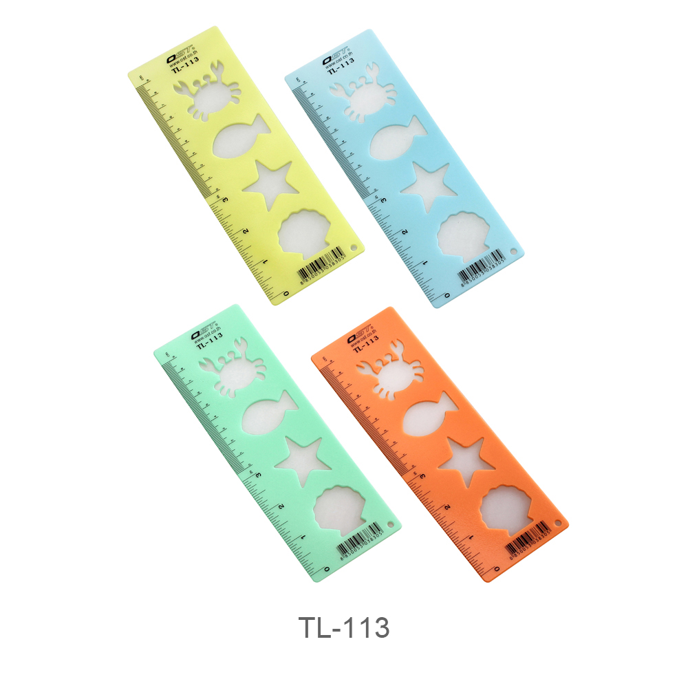 ไม้บรรทัดเทมเพลต 6.8x19ซม. ไอคอน TL-113