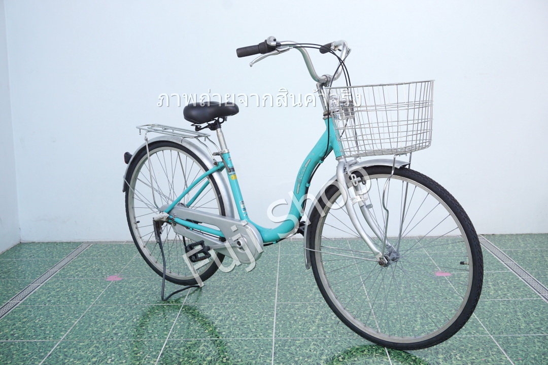 จักรยานแม่บ้านญี่ปุ่น - ล้อ 26 นิ้ว - เกียร์ดุม 3 สปีด - อลูมิเนียม - สีฟ้า [จักรยานมือสอง]