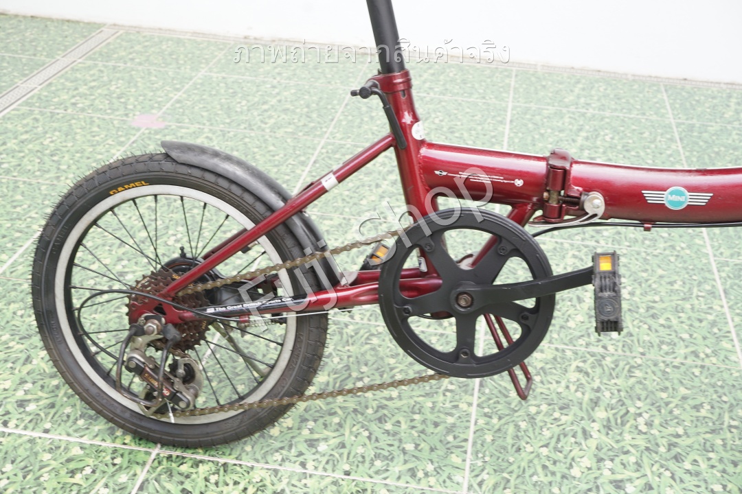 จักรยานพับได้ญี่ปุ่น - ล้อ 16 นิ้ว - มีเกียร์ - Mini Cooper - สีแดง [จักรยานมือสอง]