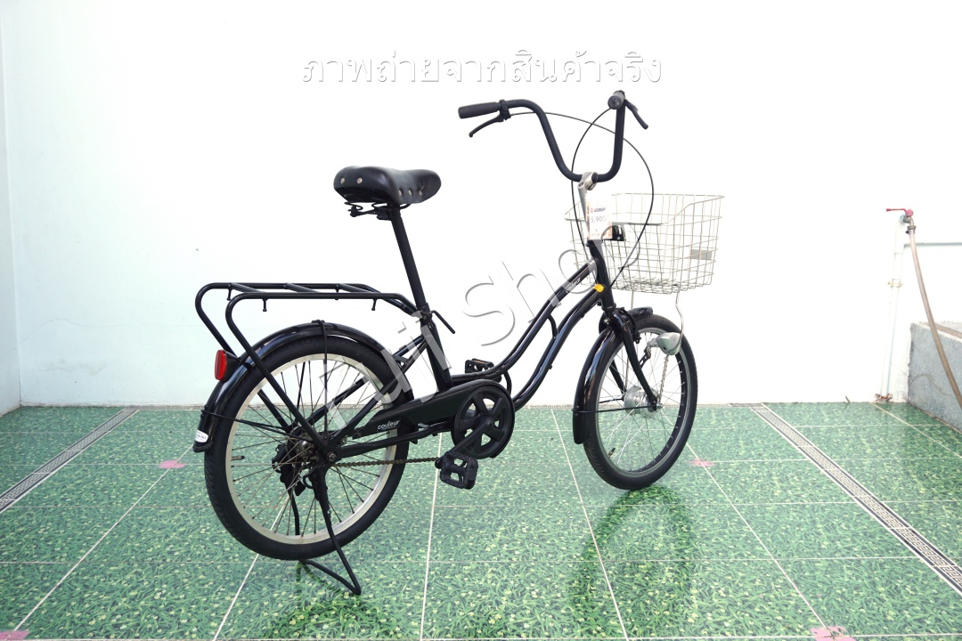 จักรยานแม่บ้าน Cargo ญี่ปุ่น - ล้อ 20x1.75 นิ้ว - ไม่มีเกียร์ - ไฟหน้าอัตโนมัติ - สีดำ [จักรยานมือสอง]