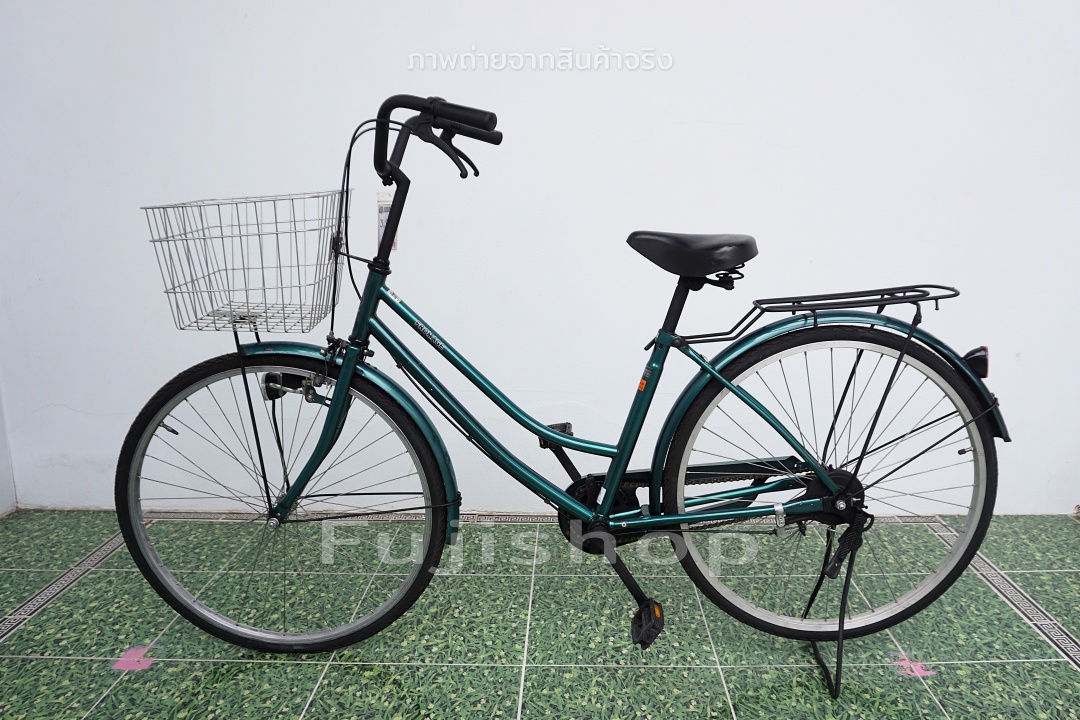 จักรยานแม่บ้านญี่ปุ่น - ล้อ 26 นิ้ว - ไม่มีเกียร์ - Fromage - สีเขียว [จักรยานมือสอง]