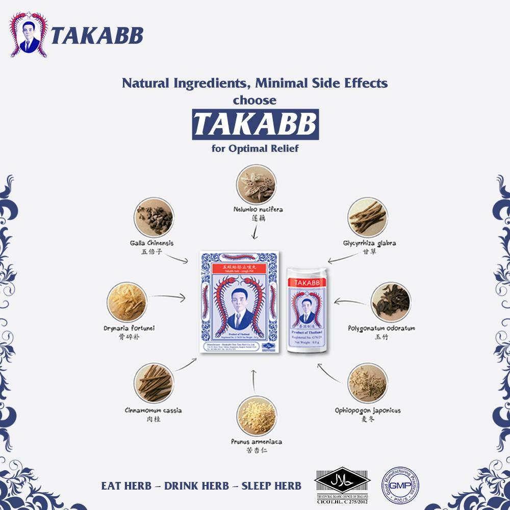 TAKABB Anti-Cough Mouth Spray 20ml สเปรย์สมุนไพร ดูแลอาการไอ เจ็บคอ ตราตะขาบ 5 ตัว