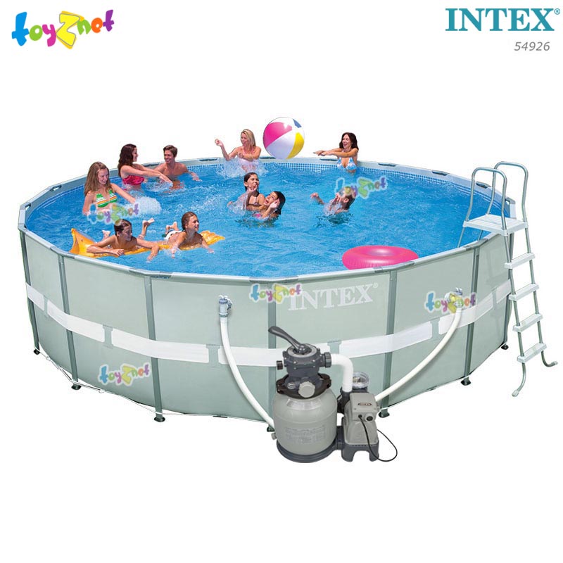 Intex 18ft Ultra Frame Pool Set w/Sand Filter Pump (5.49 x 1.32 m.) No. 54926