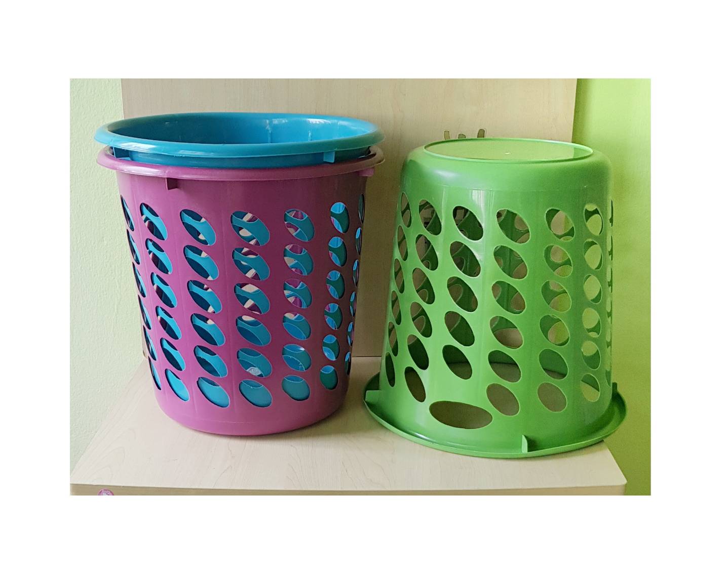 ตะกร้ากลมสูง No.152 สีเข้ม (เพชร)