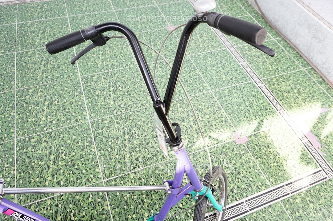 จักรยานพับได้ญี่ปุ่น - ล้อ 14 นิ้ว - สายพาน - เกียร์ดุม Single Speed - Bridgestone Picnica OneTouch - สีม่วง [จักรยานมือสอง]