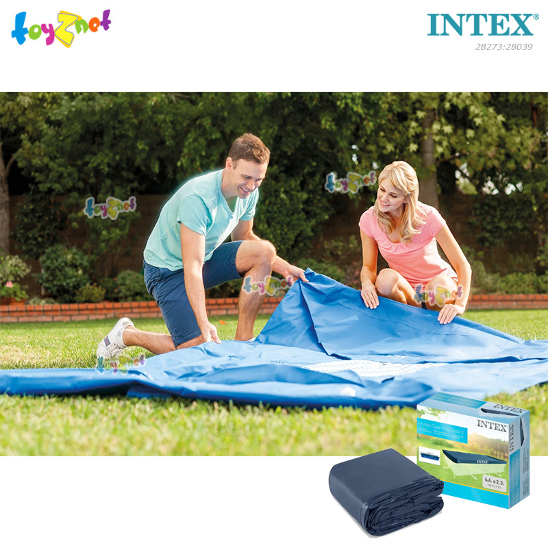 Intex Rectangular Frame Pool 4.5x2.2x0.84 m no.28273 + Rectangular Frame Pool Cover 4.6x2.3 m no.28039