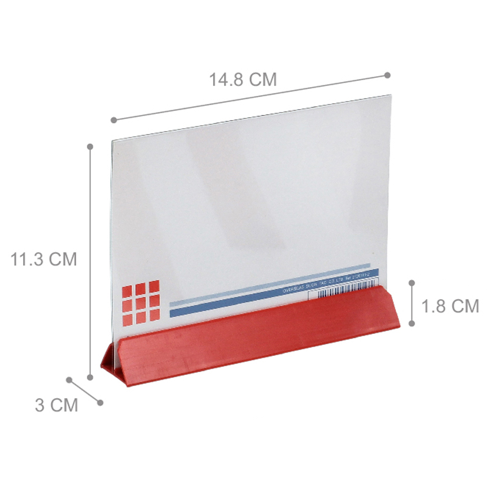 ขนาดป้ายตั้งโต๊ะ PVC No.519 14.8x11.3 ซม.