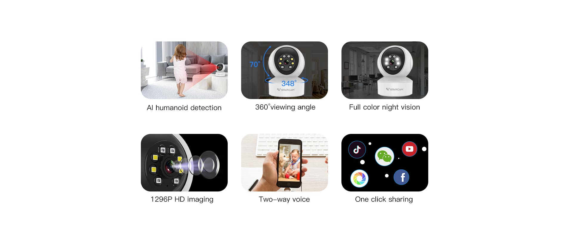 Vstarcam CS49L กล้องวงจรปิดระบบ IP WIFI 3 MP Color Night Vision มีไมค์และลำโพงในตัว BY BILLIONAIRE SECURETECH CS49L