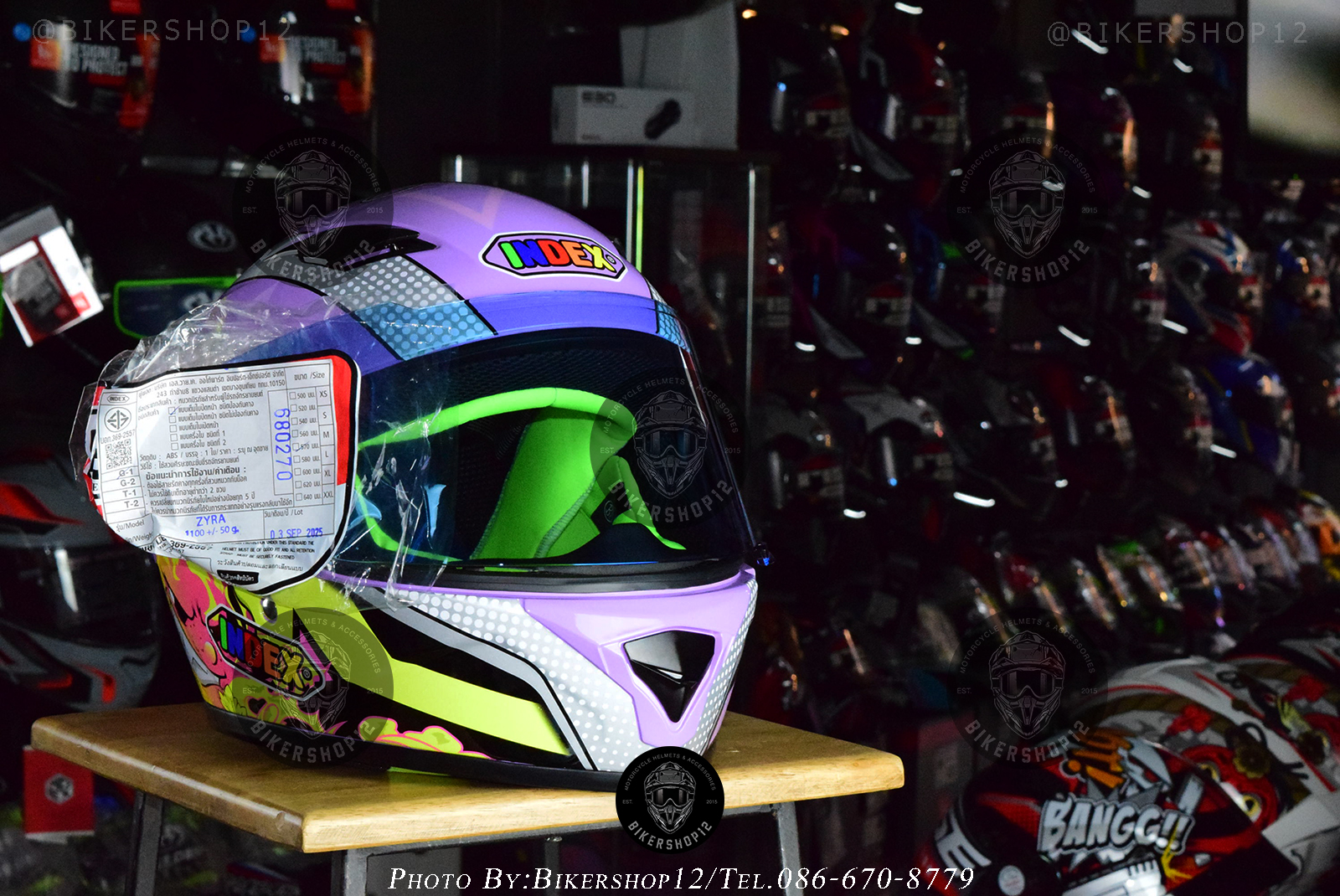 หมวกกันน็อคเต็มใบ INDEX ZYRA ลายใหม่ล่าสุด ขนาด S