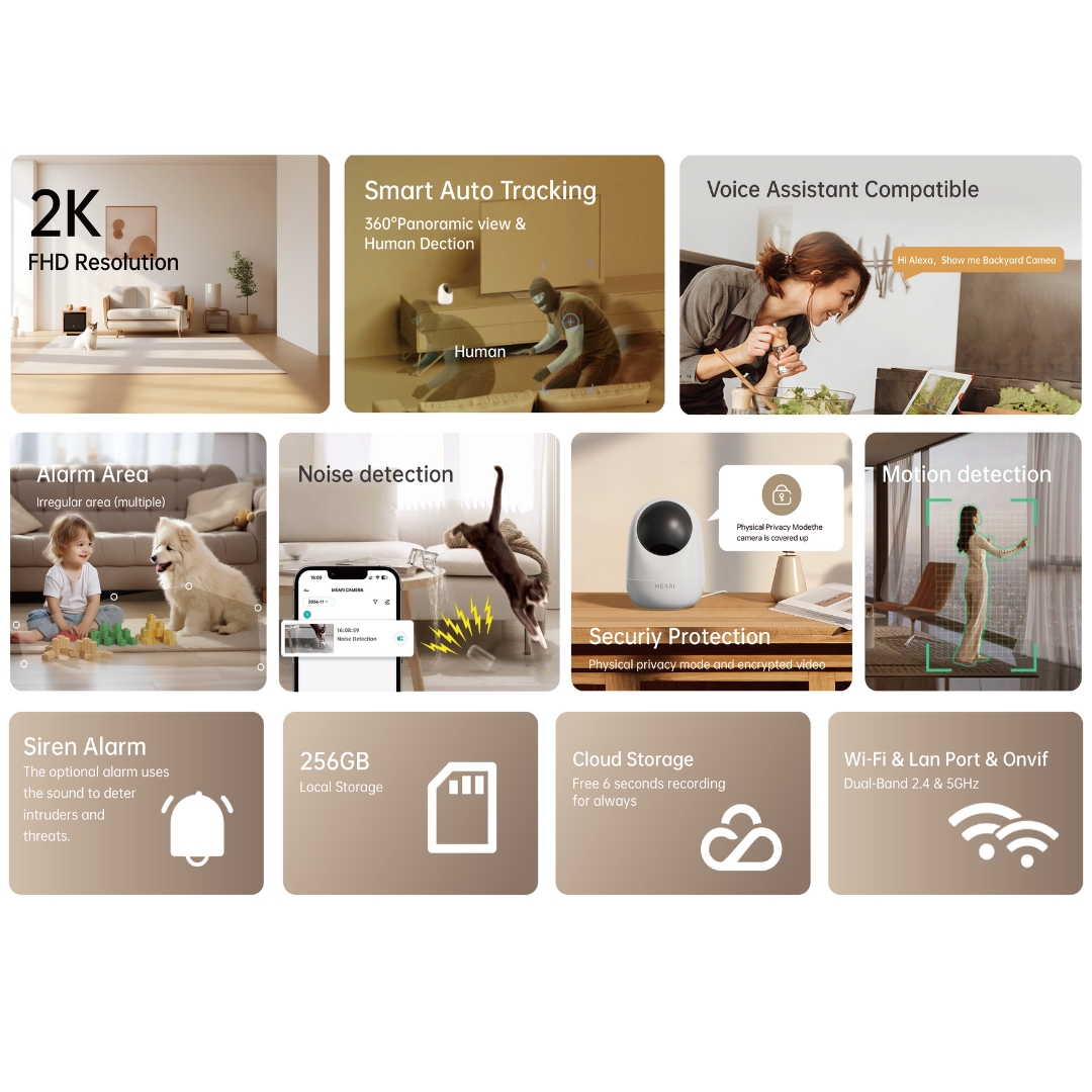 MEARI S1 PLUS กล้องวงจรปิดระบบ IP 3MP INDOOR PTZ SMART WiFi รองรับการสื่อสารสองทาง BY BILLIONAIRE SECURETECH MEARI S1PLUS