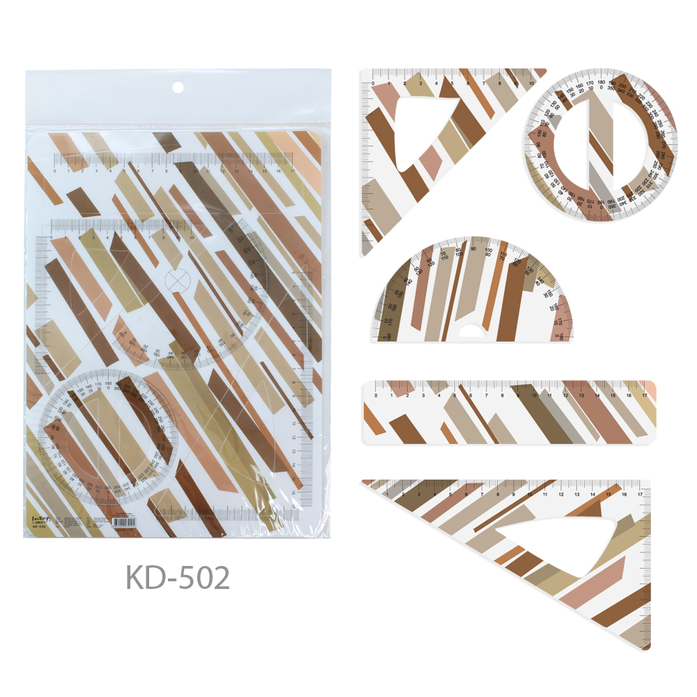 ไม้บรรทัด ชุดเรขาคณิต KD-502