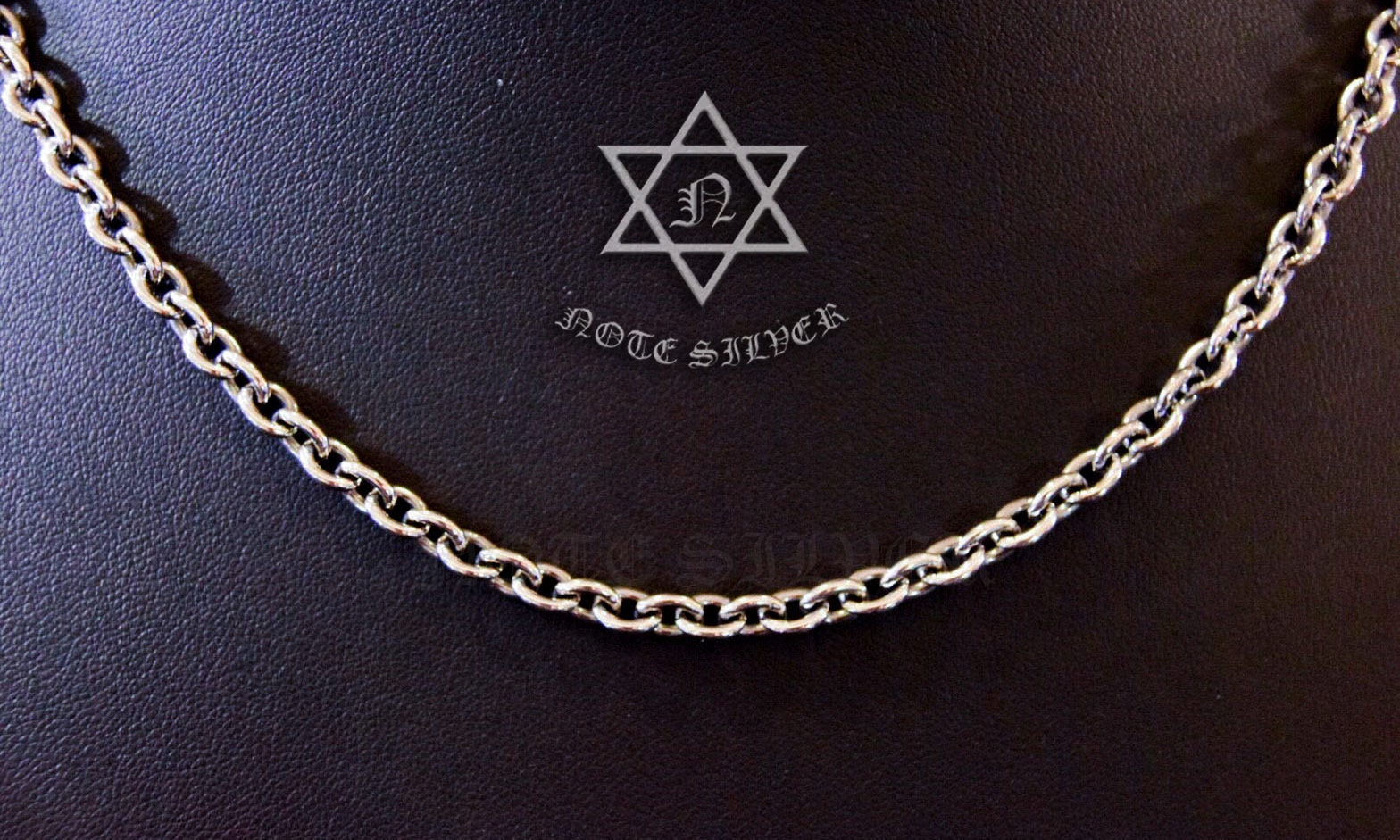 สร้อยเงินแท้ ลายฮาร์เล่ย์ Size S ตะขอแบบดั้งเดิม 26" Sterling Silver 925 NSNL932