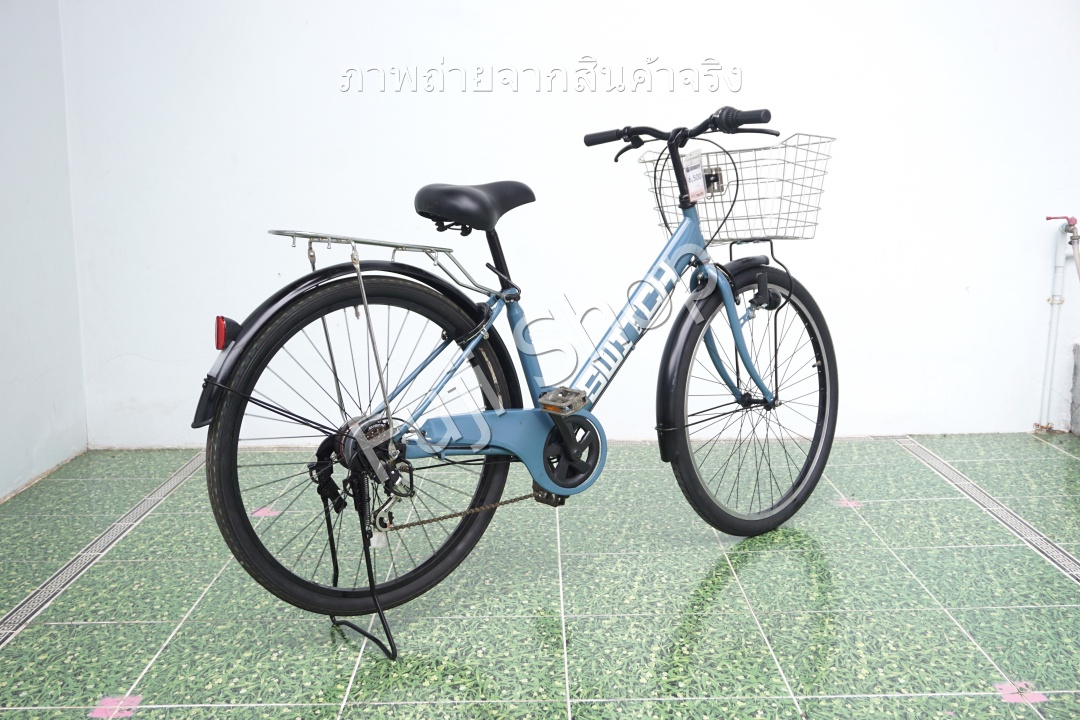 จักรยานแม่บ้านล้อโต ญี่ปุ่น - ล้อ 27.5x1.95 - เกียร์ 6 สปีด - Switch - สีฟ้า [จักรยานมือสอง]