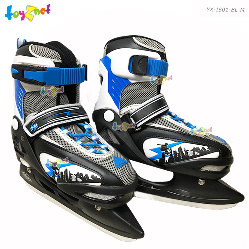 Toyznet ส่งฟรี รองเท้าสเก็ตน้ำแข็ง สีน้ำเงิน Size M (35-38) รุ่น YX-IS01-BL-M