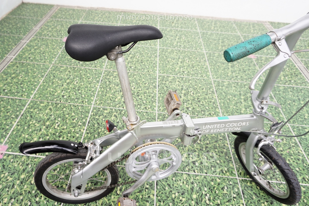 จักรยานพับได้ญี่ปุ่น - ล้อ 14 นิ้ว - ไม่มีเกียร์ - อลูมิเนียม - United Colors of Benetton - สีเงิน [จักรยานมือสอง]