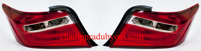 ไฟท้าย TOYOTA VIOS 13-16 ขาวแดง LED