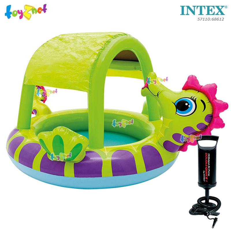 Intex Seahorse Baby Pool no.57110 + DQI Air Pump