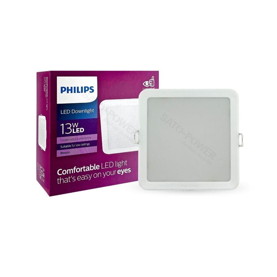 PHILIPS โคมไฟ Down Light LED รุ่น Meson 13W หน้าเหลี่ยม 220V-240V | โคมไฟดาวน์ไลท์