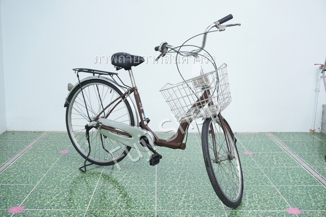 จักรยานแม่บ้านญี่ปุ่น - ล้อ 22 / 26 นิ้ว - เกียร์ดุม 3 สปีด - สีน้ำตาล [จักรยานมือสอง]