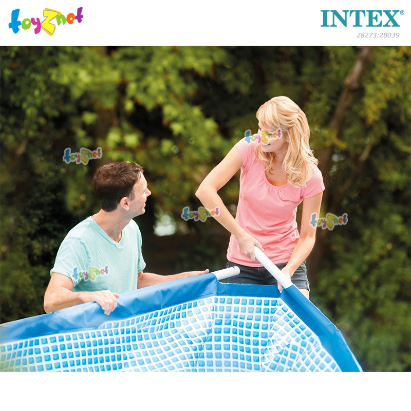 Intex Rectangular Frame Pool 4.5x2.2x0.84 m no.28273 + Rectangular Frame Pool Cover 4.6x2.3 m no.28039