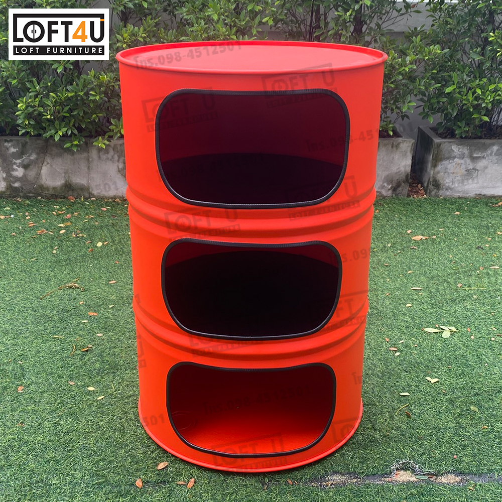 ตู้เก็บของ : Barrel storage cabinet (แบบ3ชั้น)
