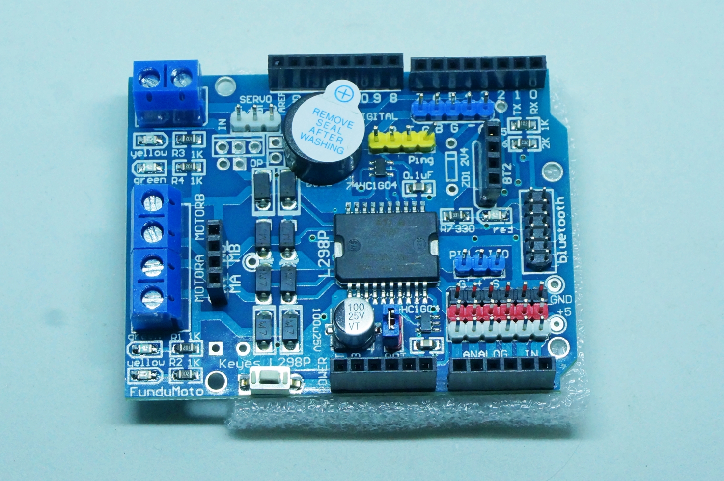 L298P PWM H-bridge motor shield for UNO R3