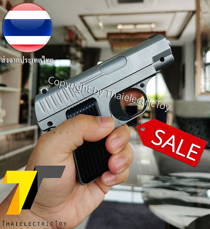 ปืนอัดลมเหล็กจิ๋ว G.11 สีบอร์นเงิน ลำกล้องยาว 5.5 นิ้ว หนัก 311 กรัม ใช้ลูกกระสุนพลาสติก 6 มิล
