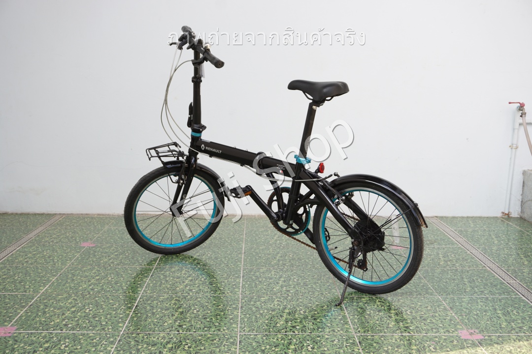 จักรยานพับได้ญี่ปุ่น - ล้อ 20 นิ้ว - มีเกียร์ - อลูมิเนียม - Renault Light 10 - สีดำ [จักรยานมือสอง]