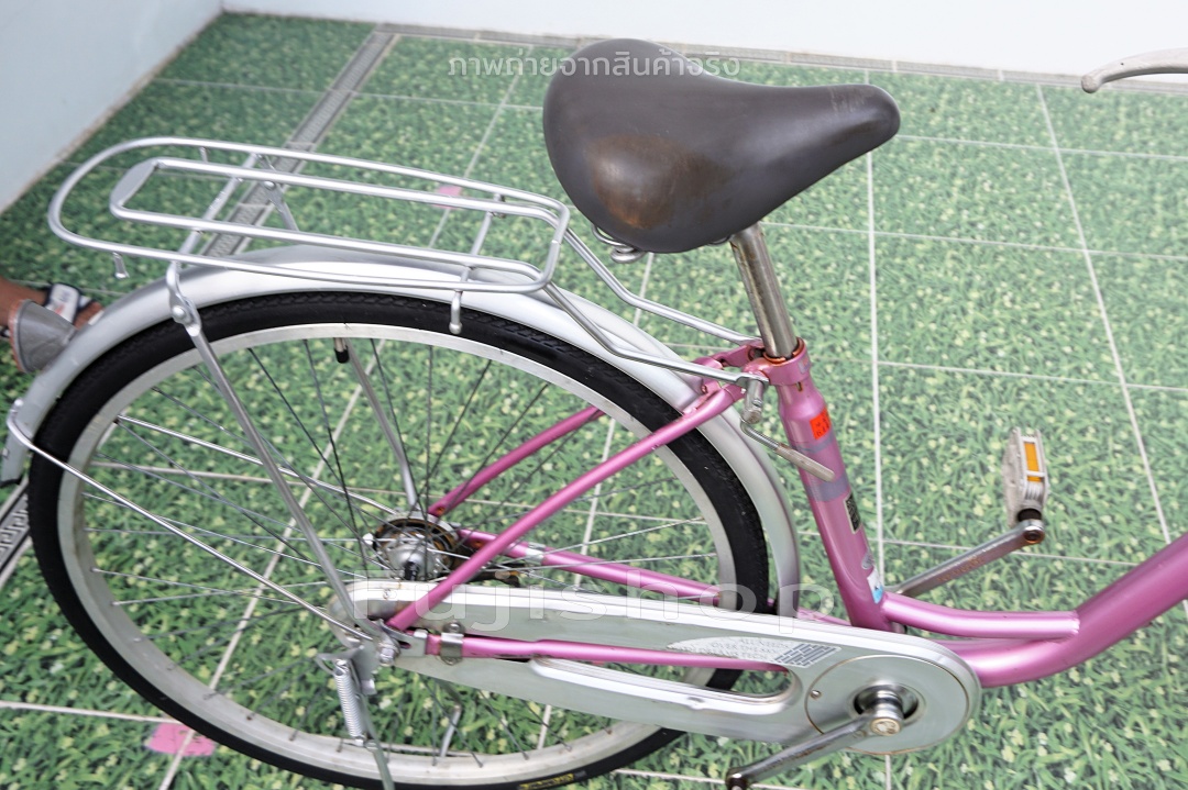 จักรยานแม่บ้านญี่ปุ่น - ล้อ 26 นิ้ว - ไม่มีเกียร์ - ไฟหน้าอัตโนมัติ- S-Tech - สีชมพู [จักรยานมือสอง]