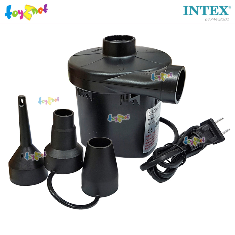 Intex 2-In-1 Airbed 5ft (Queen) 1.52x2.03x0.46 m Grey no.67744 + Elec. Air Pump